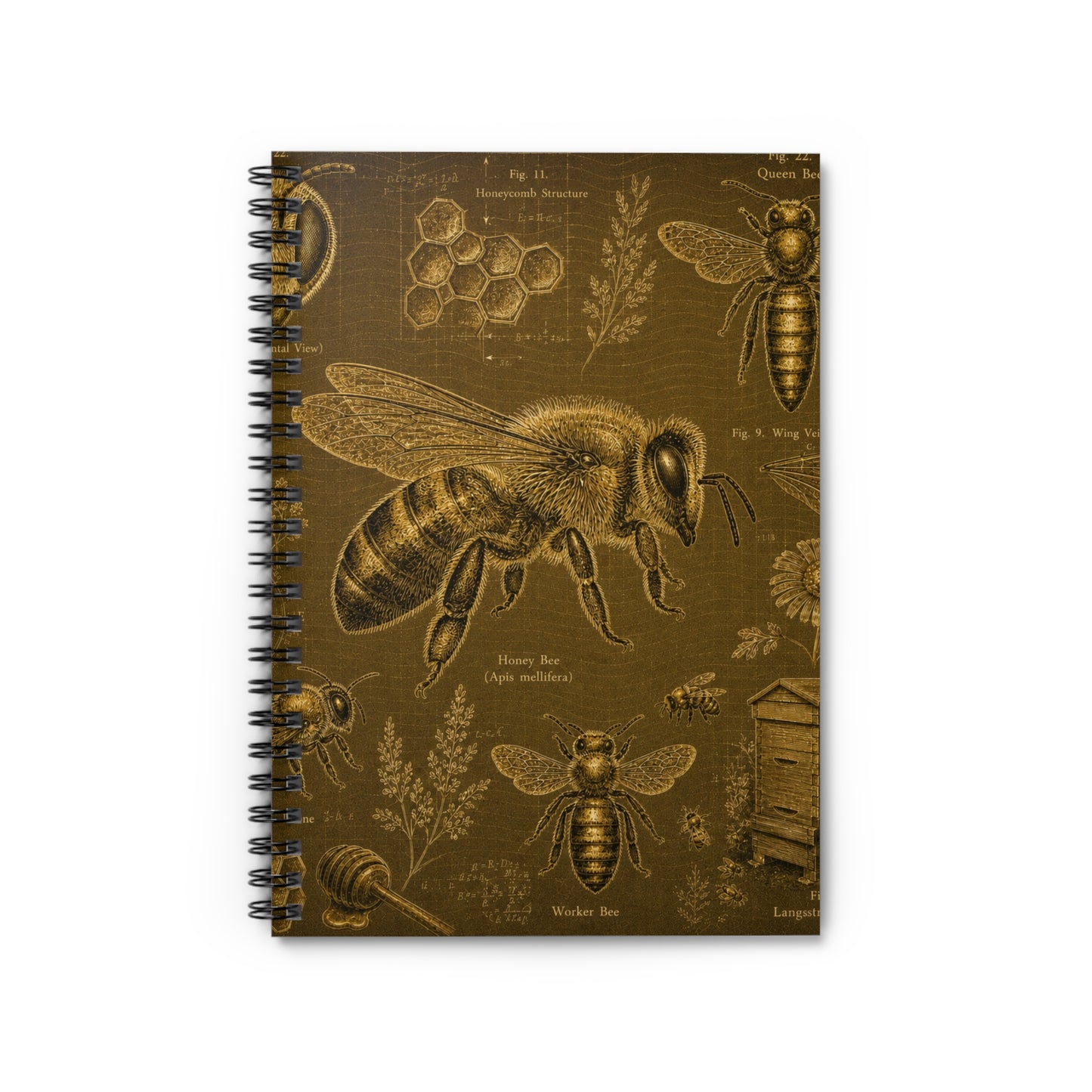 Honey Bee Field Notes Spiral Journal