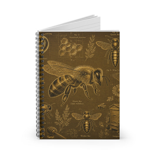 Honey Bee Spiral Notebook