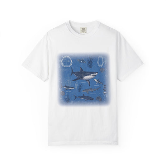 Shark Species Blueprint T-Shirt