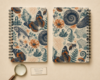 The Natural World Archive dotted notebook front and coordinated back covers side by side