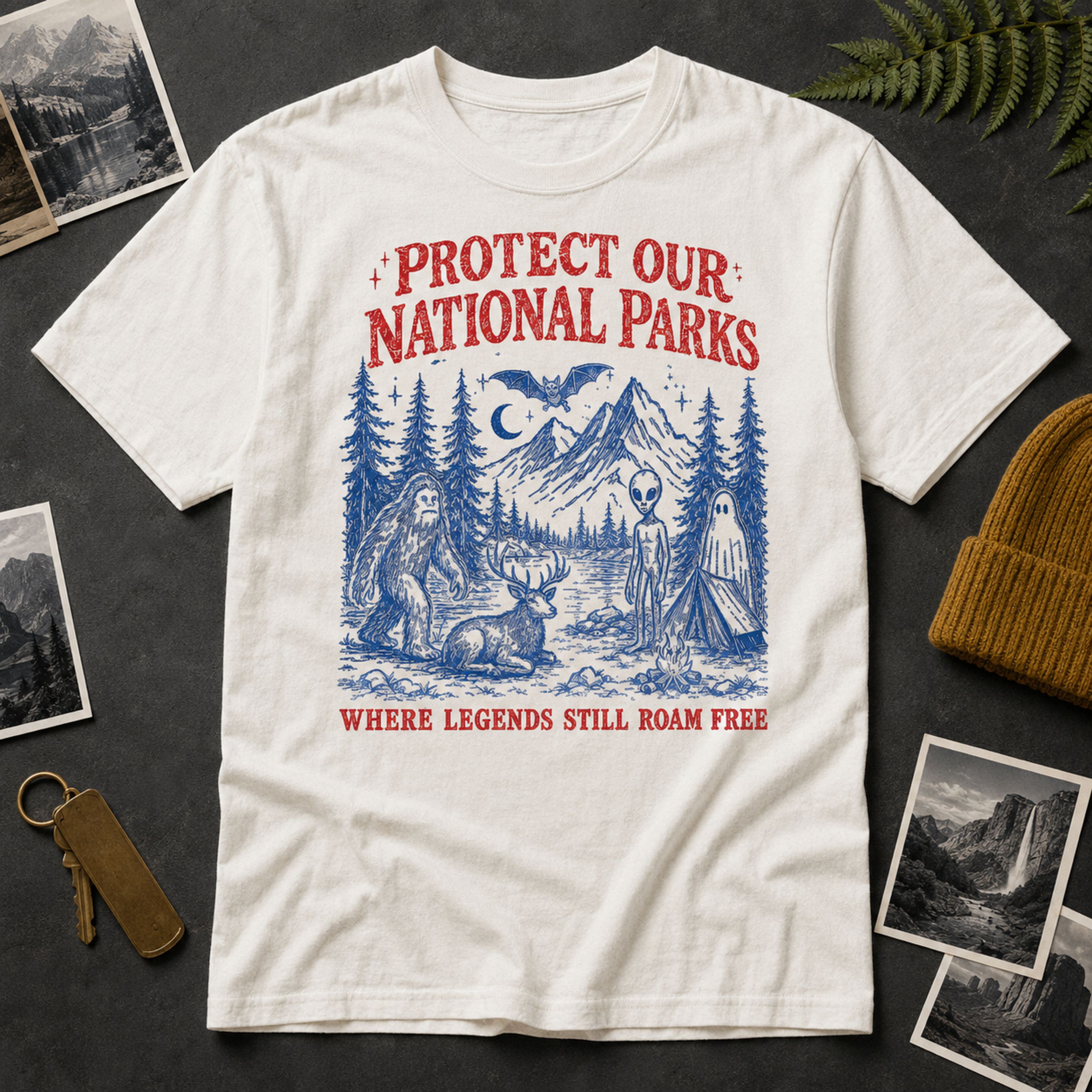 White Protect Our National Parks graphic Comfort Colors shirt