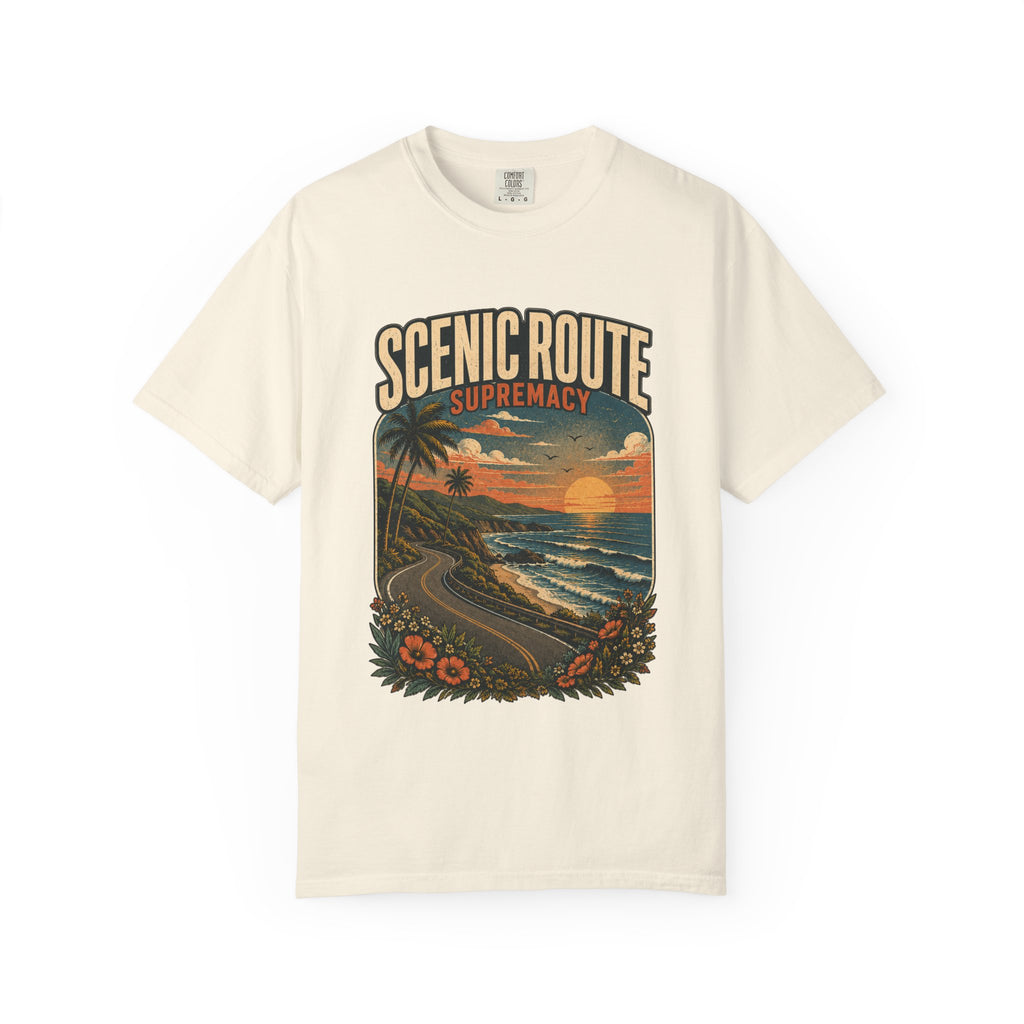 Scenic Route Supremacy coastal Comfort Colors tee, product view 2 of 16