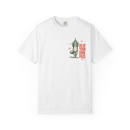 Go at Your Own Pace Yoga Sloth Comfort Colors Tee