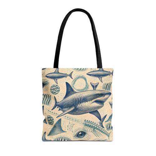 Great White Shark Anatomy Archive AOP Tote Bag