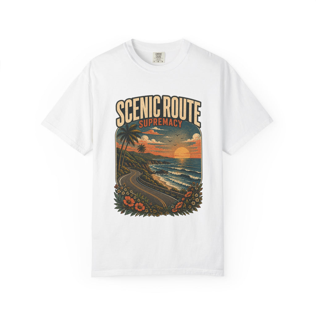 Scenic Route Supremacy coastal Comfort Colors tee, product view 1 of 16