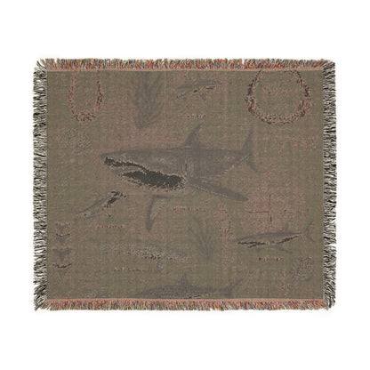 Sharks of the Deep Woven Throw Blanket