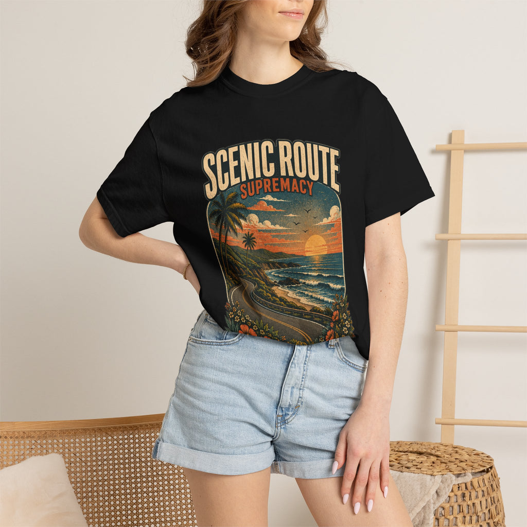 Scenic Route Supremacy coastal Comfort Colors tee, product view 16 of 16