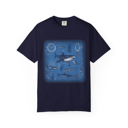Shark Species Blueprint Comfort Colors® T-Shirt