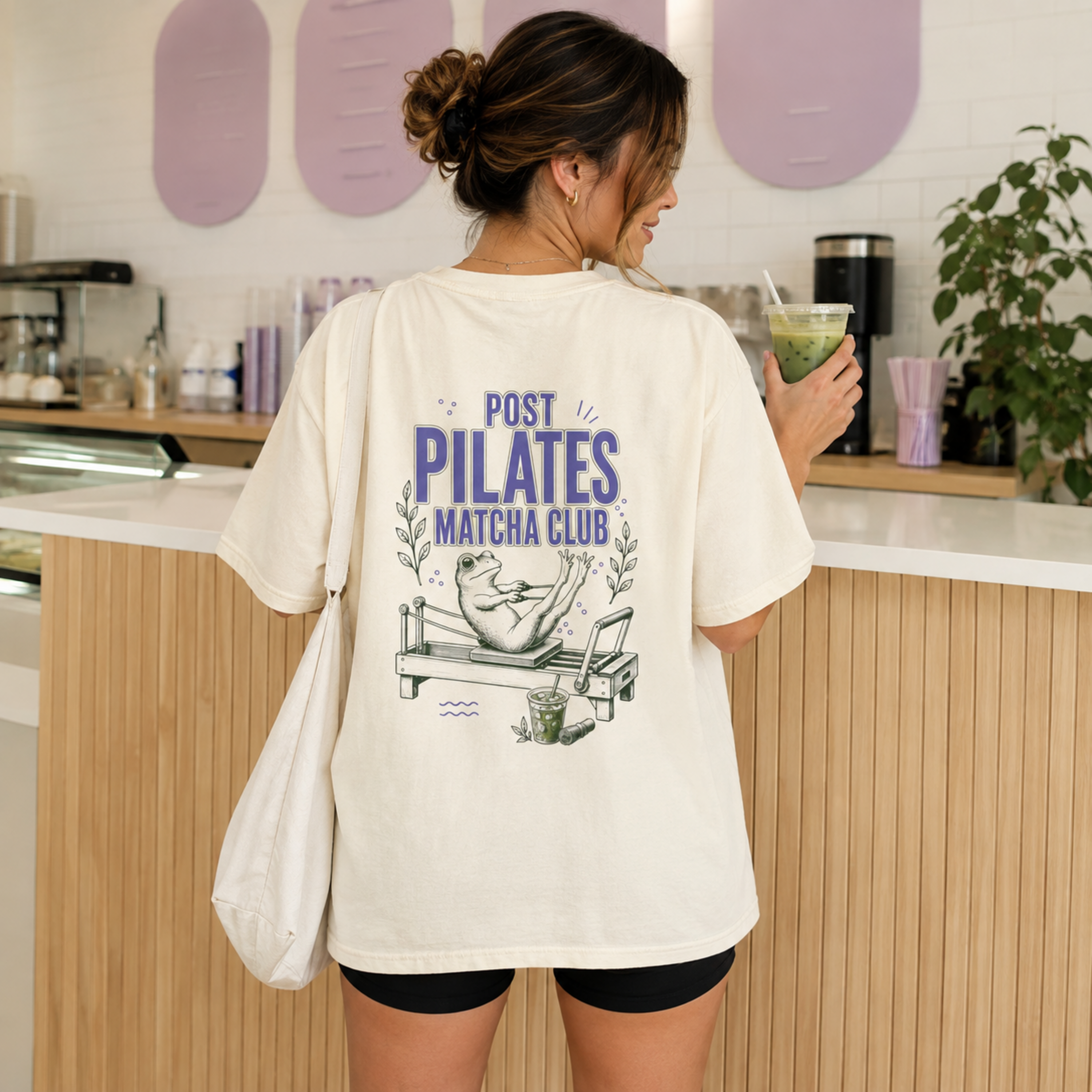 Post Pilates Matcha Club Frog Tee