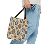 Human heart anatomy archive tote carried at full scale