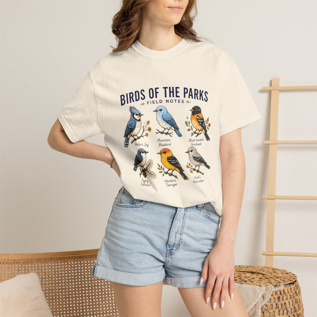 Birds of the Parks Field Notes Comfort Colors Tee