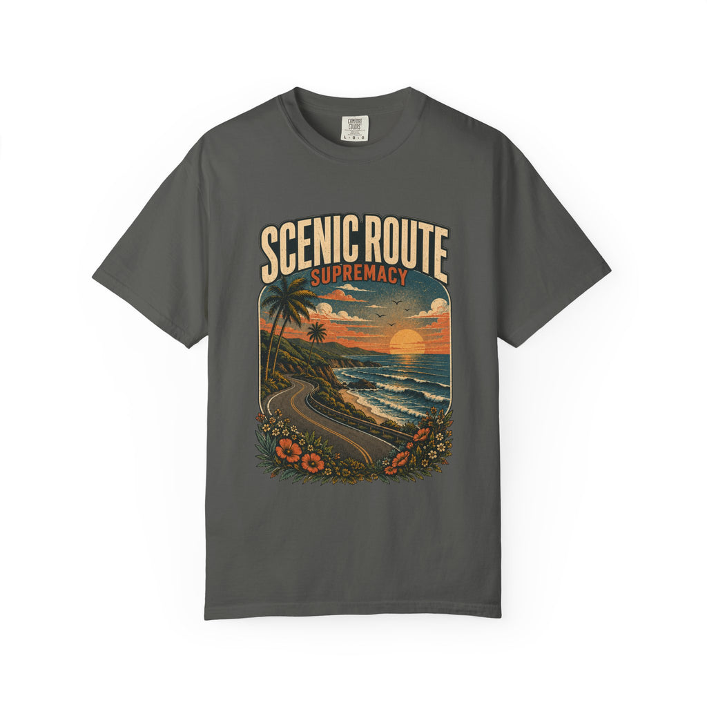 Scenic Route Supremacy coastal Comfort Colors tee, product view 3 of 16