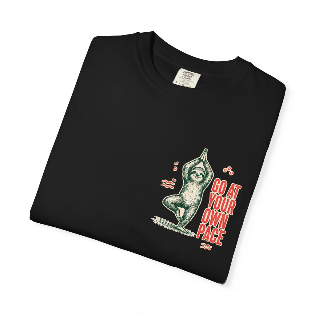 Go at Your Own Pace Yoga Sloth Comfort Colors Tee