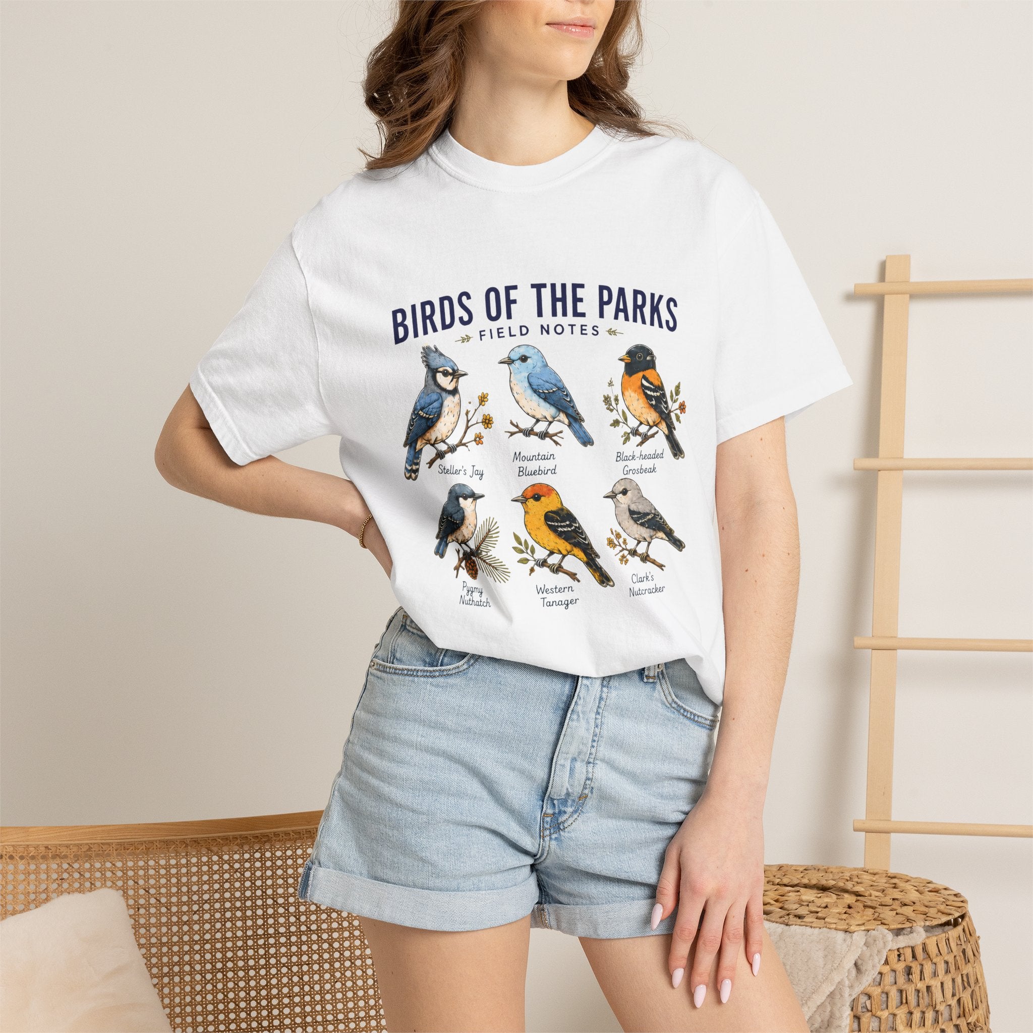 Birds of the Parks Field Notes Comfort Colors Tee