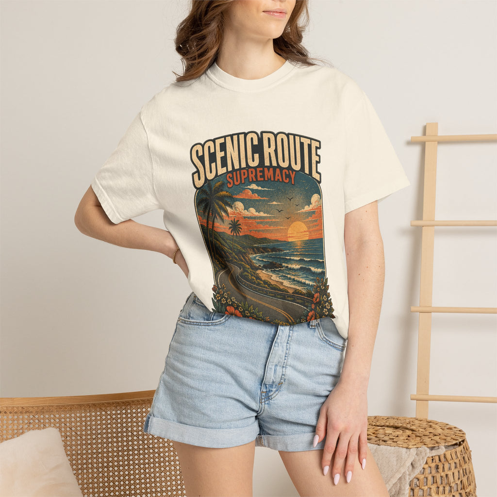 Scenic Route Supremacy coastal Comfort Colors tee, product view 10 of 16