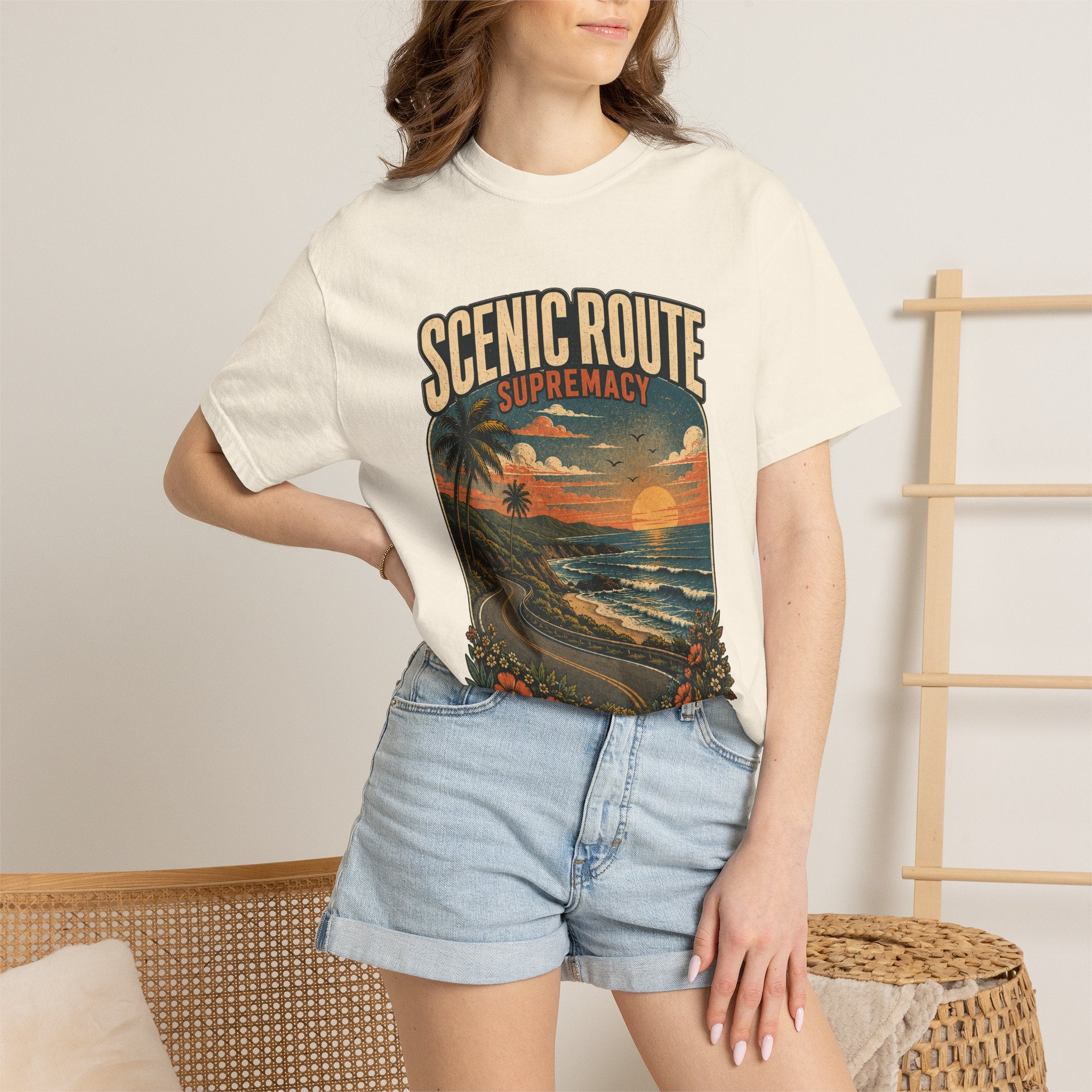 Scenic Route Supremacy coastal Comfort Colors tee, product view 10 of 16