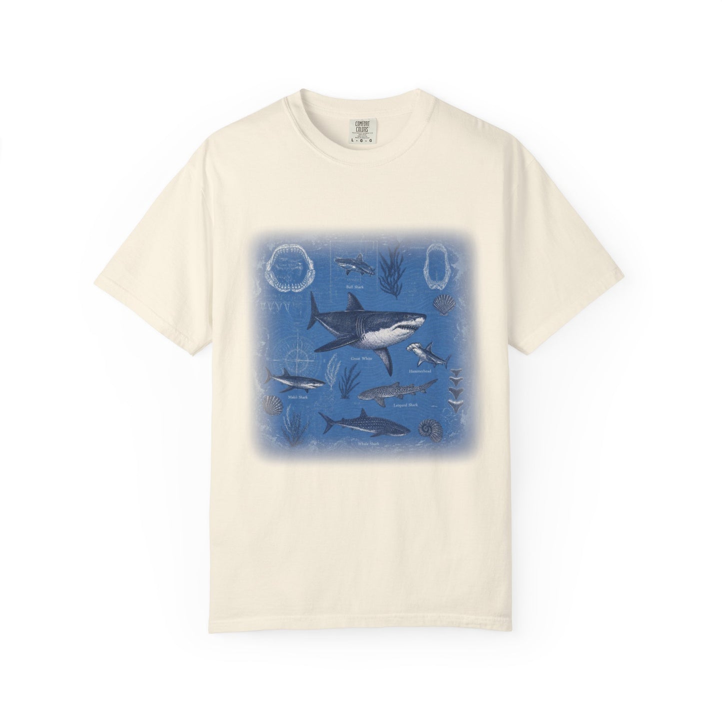 Shark Species Blueprint Comfort Colors® T-Shirt