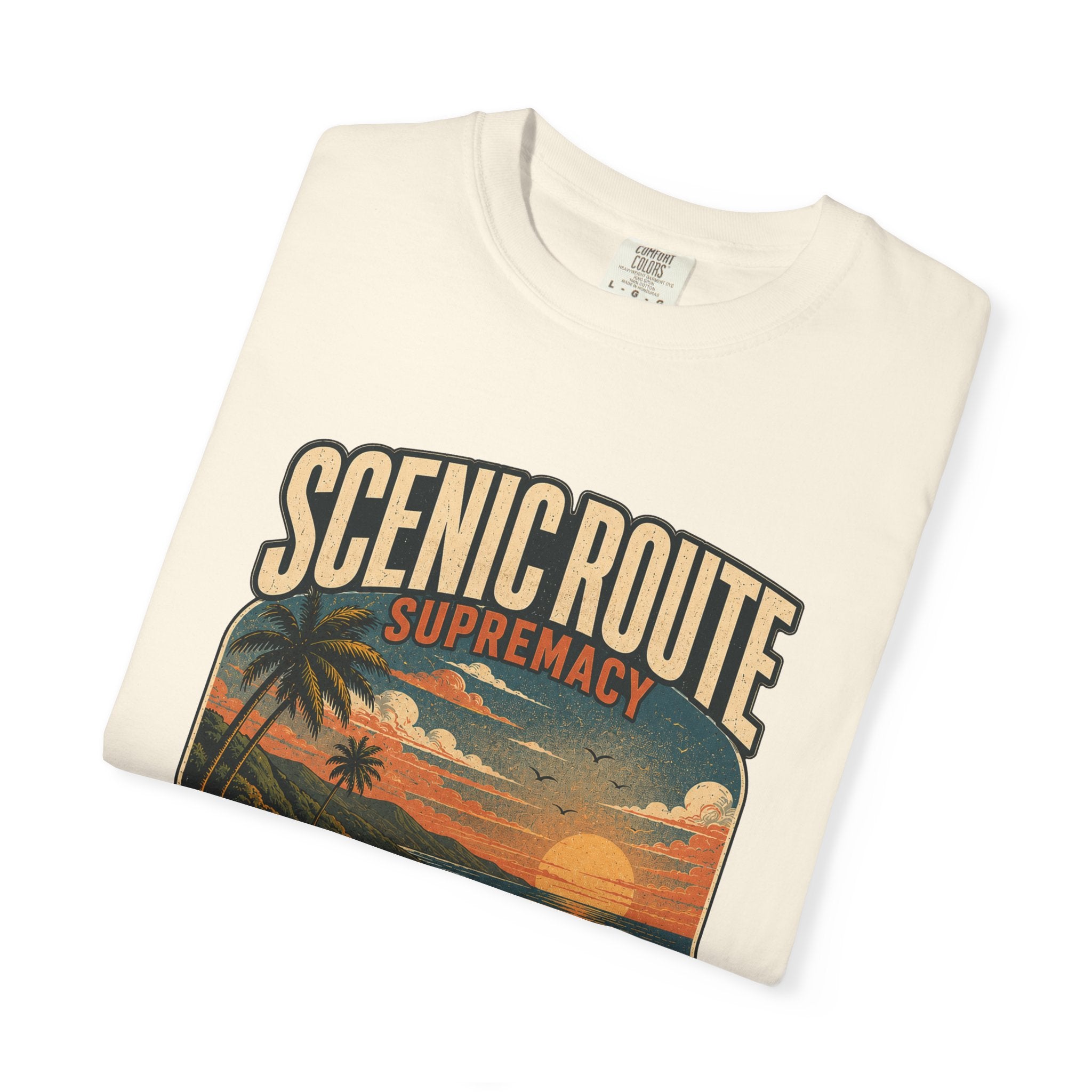 Scenic Route Supremacy coastal Comfort Colors tee, product view 9 of 16