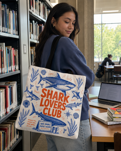Shark Lovers Club Tote Bag