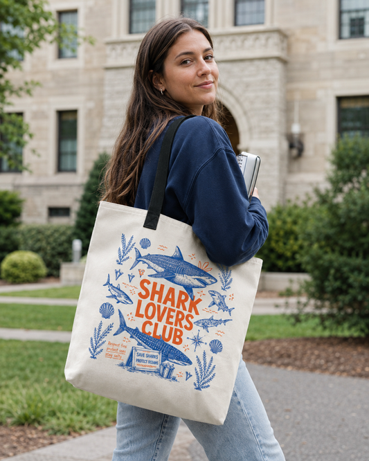 Shark Lovers Club Tote Bag