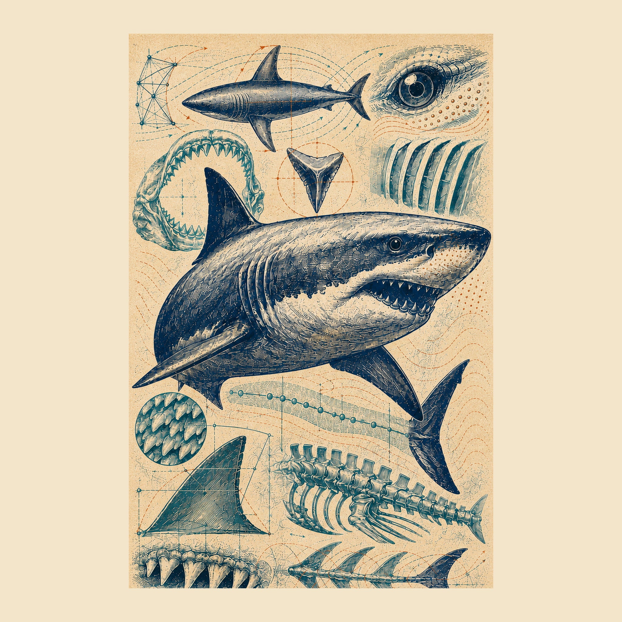Great White Shark Anatomy Archive production front cover artwork