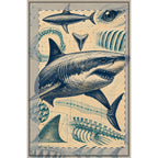Great White Shark Anatomy Archive dotted notebook front cover with black Wire-O binding