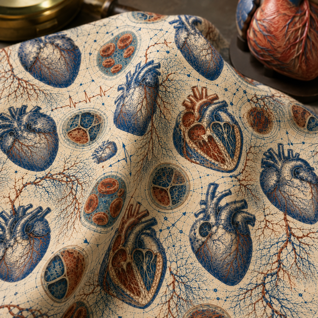Close-up of the human heart anatomy archive all-over print