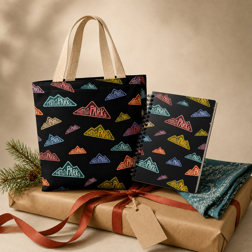 Protect Our Parks tote and notebook bundle — gift ready bundle